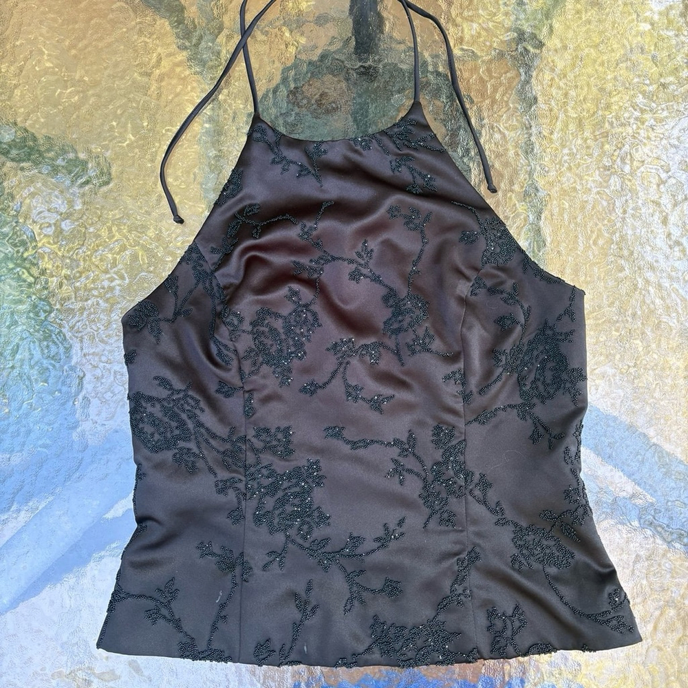 Beaded Halter top vintage by Alchemy size 8